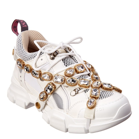 White Gucci FLASHTREK sneakers women’s size 8 - Picture 3 of 10